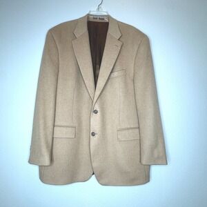 RALPH LAUREN POLO UNIVERSITY Camel Hair Sport Coat Blazer 48T Tan Classic Preppy